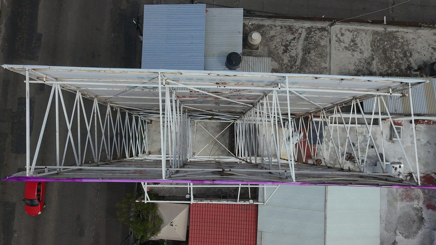 Vista cenital de la estructura